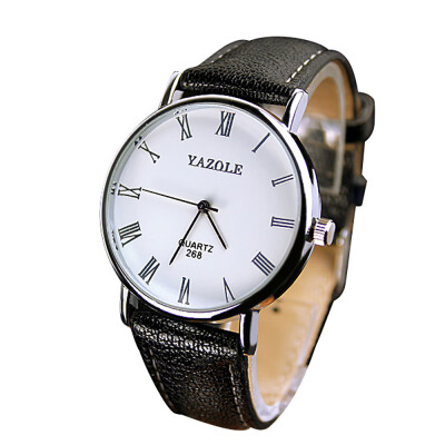 

YAZOLE 268 Quartz Watch Man Fashion Casual Business Leather Watch