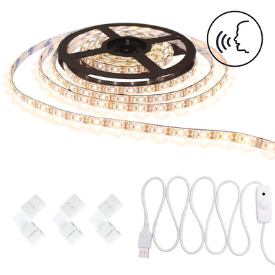 

Smart Voice Control Led Strip Light Waterproof Daylight White Stepless Dimmable Usb 5v Tape Rope Light 164ft5m 300 Units