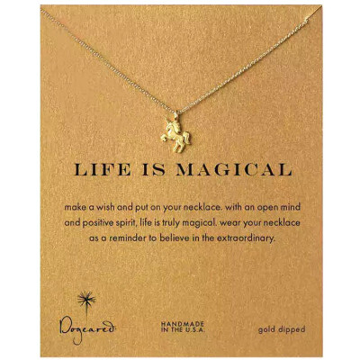 

NeillieN Necklace clavicle chain elephant Unicorn NecklaceDelicate Ladys NecklaceFashion torquepersonality Pendant Necklace