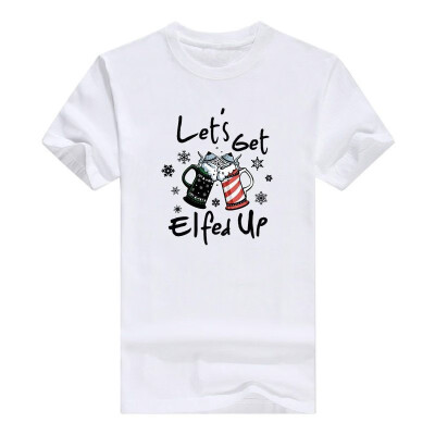 

Funny Christmas Gifts Lets Get Elfed up Juniors Top Men s T-Shirt