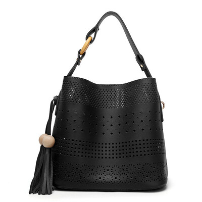 

Hollow Handbag for Women PU Leather Shoulder Bag Top handle Bag Work Bag with a Crossbody Bag for Ladies
