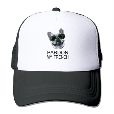 

FashionMZI Unisex Trucker Hat Pardon My French Bulldog Funny Women Adjustable Mesh Cap Newest Hunting Cap