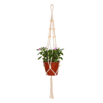 

Macrame Plant Hanger Indoor Outdoor Flower Pot Hanging Planter Basket Cotton Rope 4 Legs 39 Inch