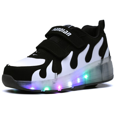 

NEW Children Glowing Sneakers Fashion Boys Girls With LED Light Up Flashing Kids Sneakers Breathable Sport Casual Roller Shoes