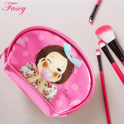 

Fascy cosmetic bag portable fashion trend half moon packet princess Tina golden yellow