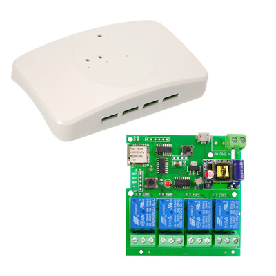 

eWeLink Smart Remote Control Wireless Switch Universal Module 4ch DC 5V AC85-220V Wifi Switch with Shell Timer Phone APP Remote Con