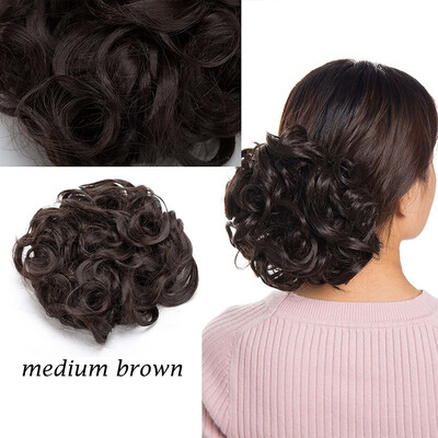 

Women Comb Clip In Curly Hair Piece Chignon Updo Hairpiece Extension Hair Bunignons