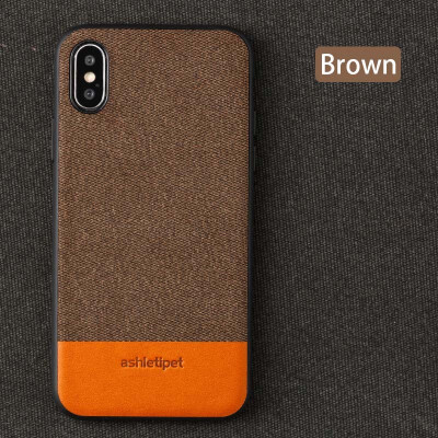 

Leather phone case iPhone5 6 7 8s plus protective shell canvas fight leather all-inclusive all-inclusive for x xs max xrphone case