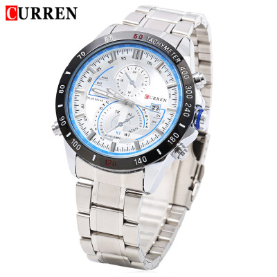 

CURREN 8149 Men Quartz Watch Date Display Luminous Pointer Water Resistance Wristwatch