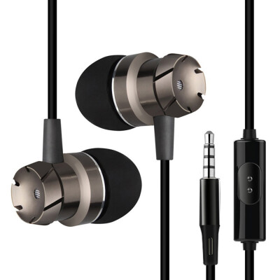 

35mm Wired Headphone In-Ear Stereo Music Headset Smart Phone Earphone Earpiece Hands-free with Microphone In-line Control