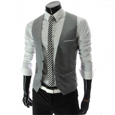 

Mens Plus Size Fashion 1 Piece Business Vest Clearance sale