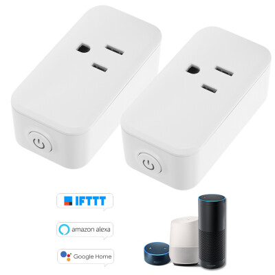 

Mini WIFI Smart Socket Compact Size Rectangle Style with Bulgy OnOff Button Smart Alexa Outlet Support APP Remote Control Timing