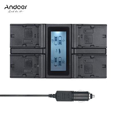 

Andoer NP-FZ100 4-Channel LCD Camera Battery Charger for Sony A7III A9 A7RIII A7SIII with DC Car Charger