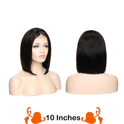 

Blonde Bob Wig Human Hair Brazilian Virgin Hair Glueless Short Bob Wig Straight Middle Part Machine Made Human Hair Wigs for women