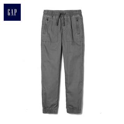 

GAP flagship store boy casual elastic waist lining beam mouth sweatpants 396981 smoke gray S