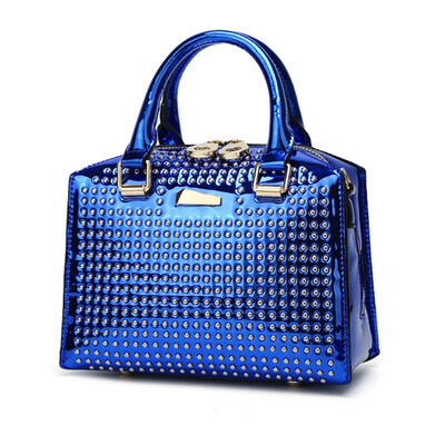 

Fashion Women Shoulder Bag with Rivets Casual Ladies PU Leather Handbags Women Crossbody Bag for Party