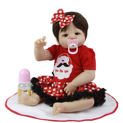 

New Style 23" Reborn Dolls Lifelike 57 cm Full Silicone Body Baby Reborn Toy Fashion Alive Newborn Girl Doll Toddler Xmas Gift