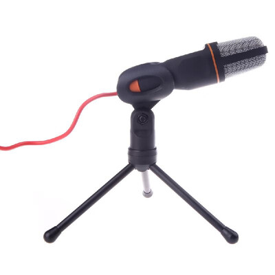 

Mic Wired Condenser Microphone with Holder Clip for Chatting Singing Karaoke PC Laptop V658