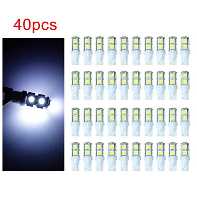

40Pcs T10 194 168 9SMD-5050 W5W LED Light Blue Lights Super Bright Car Tail Lamp Bulbs