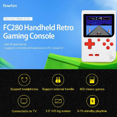 

FC280 Nostalgic Handheld Game Console Built-in 400 Video Games 30 Inch FC TV Output Children Birthday Gift