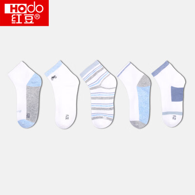 

Red bean childrens socks mens tube small children big spring&summer comfortable mesh socks 40 combed cotton A class standard 5 pairs of youth childrens socks H9W709 combination one 13-14