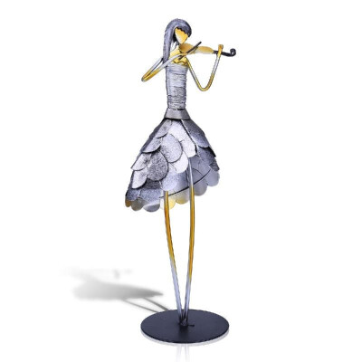 

Singing Girl Metal Sculpture Handicraft Home Decoration Creatvie Ornament Environmental Paint Handmade