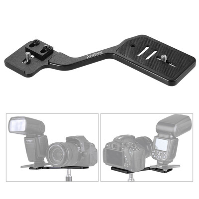 

Andoer Universal Aluminum Bracket Mount Holder for Camera Speedlite Flash Light with 14" Screw for Canon Nikon Sony DSLR Cameras