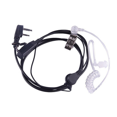 

Radio Mic Earpiece Headset 2 Pin PTT Covert Acoustic Tube Earpiece for Two Way Radio Kenwood Baofeng
