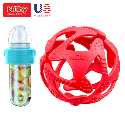 

Nuby Nuby Variety Magic Ball Baby Pacifier Teeth Biting Music Baby Hand Ball Full Silicone Molar Early Learning Buckle Toy Ball Red American Brand 6869