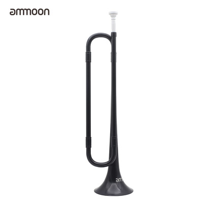 

ammoon B Flat Bugle Cavalry Trumpet Environmentally Friendly Plastic with Mouthpiece for Band School Student