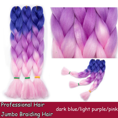 

Braiding Hair Ombre for crochet Hair Weave with Synthetic&Twist Braiding Hair Extensions Dark black 100gpc