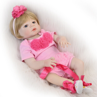 

Mohair Rooted 10 Inch Tiny Reborn Baby Doll Girl Realistic Full Silicone Babies Dolls Wearing Pink Clothes Kids Birthday Gift