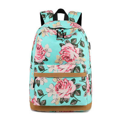 

Women Backpacks Floral Print Bookbags Canvas Laptop Backpack School Bag For Girls Rucksack Female Travel Backpack Mochila 2018
