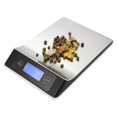 

Digital Multifunction Kitchen Food Weighing Scale with Back-lit LCD Display Fingerprint Resistant Stainless Steel Platform