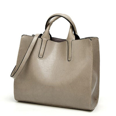 

Women Oil Wax Leather Shoulder Bags Vintage Designer Handbags Female Big Tote Bag High Quality Womens Messenger Bags 2019