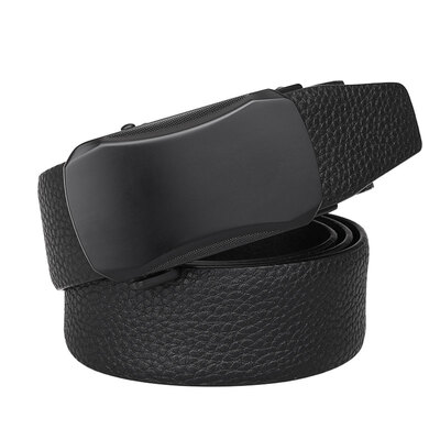 

Cow home belt male automatic buckle leather belt men casual business youth middle-aged leather belt 7532 elegant black