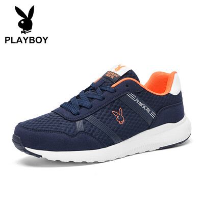 

Playboy PLAYBOY sports running mesh casual shoes mens low-top tie wild DS83098 dark blue 42