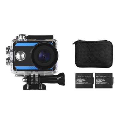 

4K Ultra HD WiFi Sports Action Camera 170° Wide Angle 20 Inch LCD Display 30 Meters Waterproof with 2pcs Li-ion Batteries