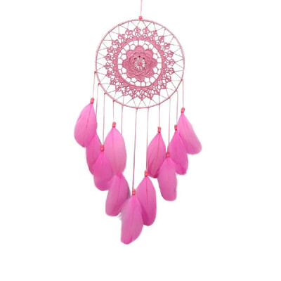 

Handmade Dream Catchers Hand Made Wall Hanging Decoration Ornament Craft Gifts for Parents&Kids Black White Pink Blue
