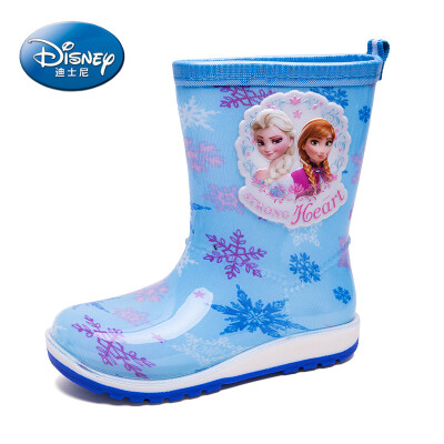 

Disney DISNEY childrens shoes 2019 new girls rain boots ice romance childrens rain boots princess non-slip rubber shoes GP16398 lake blue 26 yards