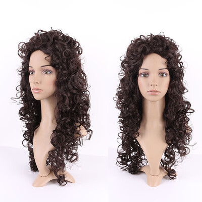 

Long Curly Synthetic Wig with Bangs Short Hair Wigs Heat Resistant Full Wig Full Head for Women