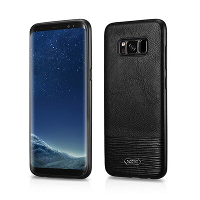 

XOOMZ for Samsung Galaxy S8 Phone Capa PU Leather Coated TPU Smartphone Back Case Cover for Samsung Galaxy S 8 G950 Bag - Black