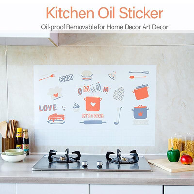 

Kitchen Oil Sticker Kitchen Wall Stickers Foil Oil Sticker Oil-proof Removable Wall Stickers for Home Decor Art Decor