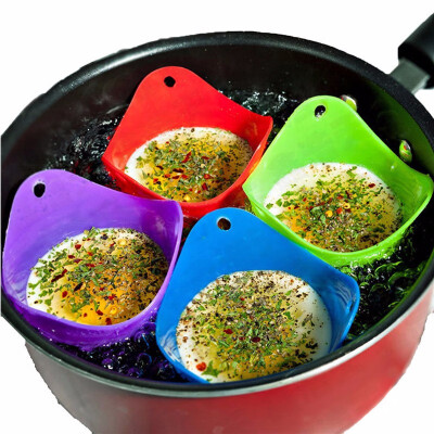 

2pcs Eco-friendly Nontoxic Heat Resisting Silicone Egg-boiler Top Quality Egg Poacher Cooking Tools