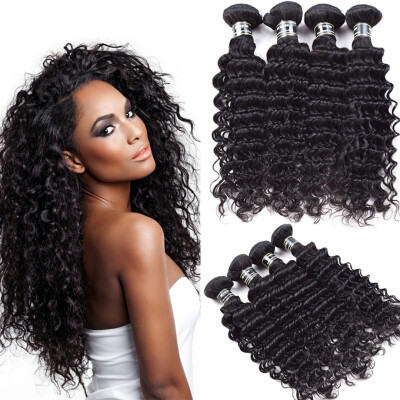 

Amazing Star Deep Wave Malaysian Virgin Human Hair 4 Bundles Deep Wave Hair Bundles Full&Thick 4 Bundles Deal Hair Weft