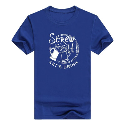 

Funny Beer Gifts Screw It Lets Drink Beer Lover Premium Crewneck Men s T-Shirt