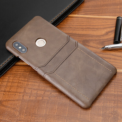 

Vintage Phone Case for Xiaomi Redmi 5 Plus Note 5 Pro Phone Shell Card Holder Back Cover PU Leather Phone Case