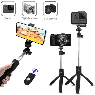 

SelfieCom Bluetooth Selfie Stick Tripod Compatible with Gopro Digital Cameras Extendable Selfie Stick with Wireless Remote&Tri