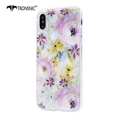 

Tronsnic Flowers Phone Case for iPhone 6 6s plus Shiny Laser Soft Cases for Transparent Covers