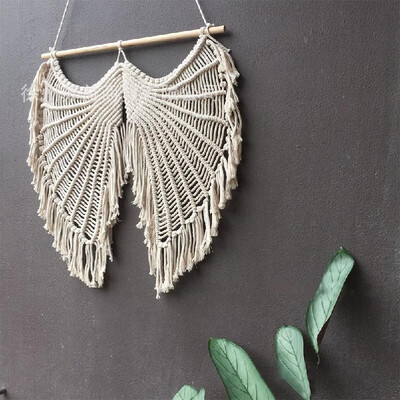 

Angel Wing Design 100 Hand Made Tapestry Macrame Wall Hanging Art Decoration Boho Chic Bohemian Home Deco 57cm25"W 67cm26"W